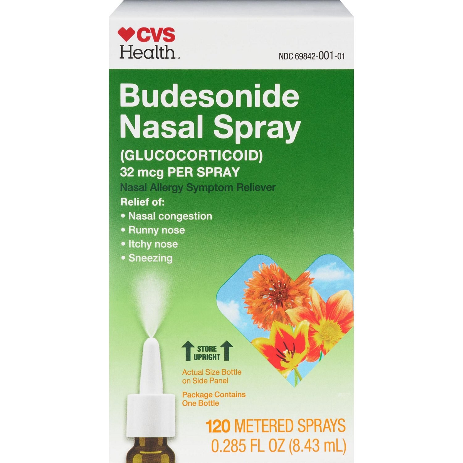 slide 1 of 6, CVS Health Budesonide Nasal Spray 32mcg, 120 Dose, 1 ct