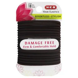 H-E-B Large Damage Free Brown Hair Elastics