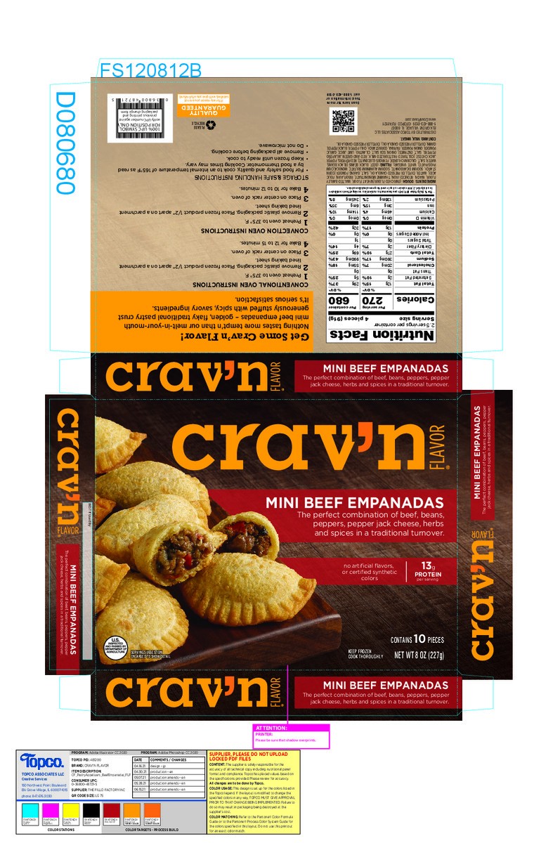 slide 10 of 17, Crav'n Flavor Beef Mini Empanadas 10 Each, 