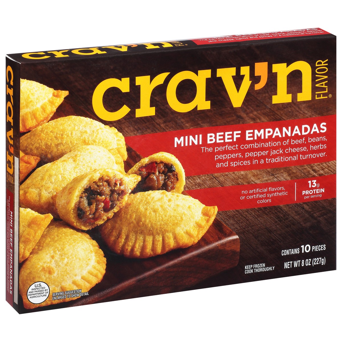 slide 5 of 17, Crav'n Flavor Beef Mini Empanadas 10 Each, 