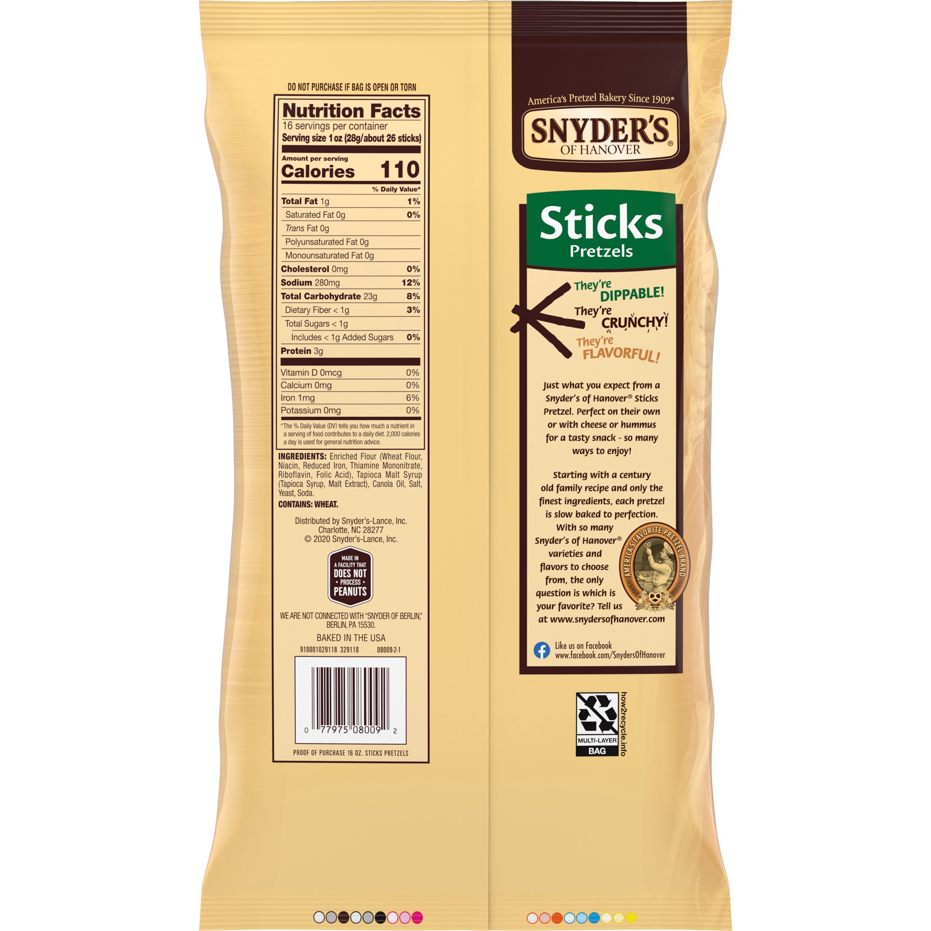 slide 4 of 5, Snyder's of Hanover Sticks Pretzels, 16.000 oz