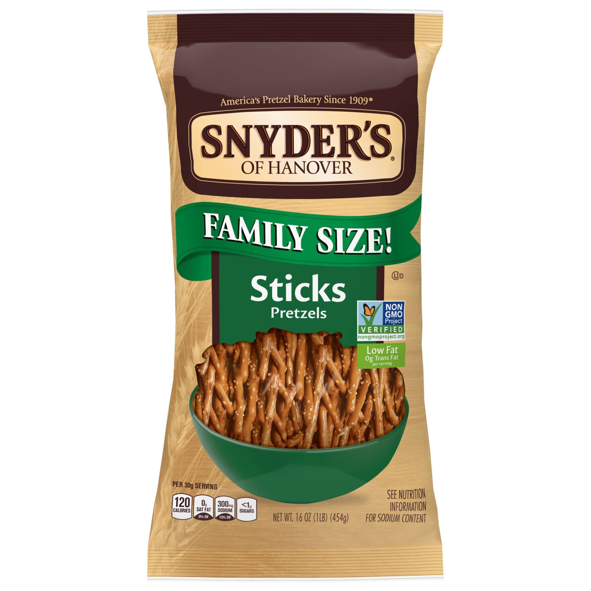 slide 1 of 3, Snyder's of Hanover Snyder's Pounder Pretzel Sticks, 16 oz