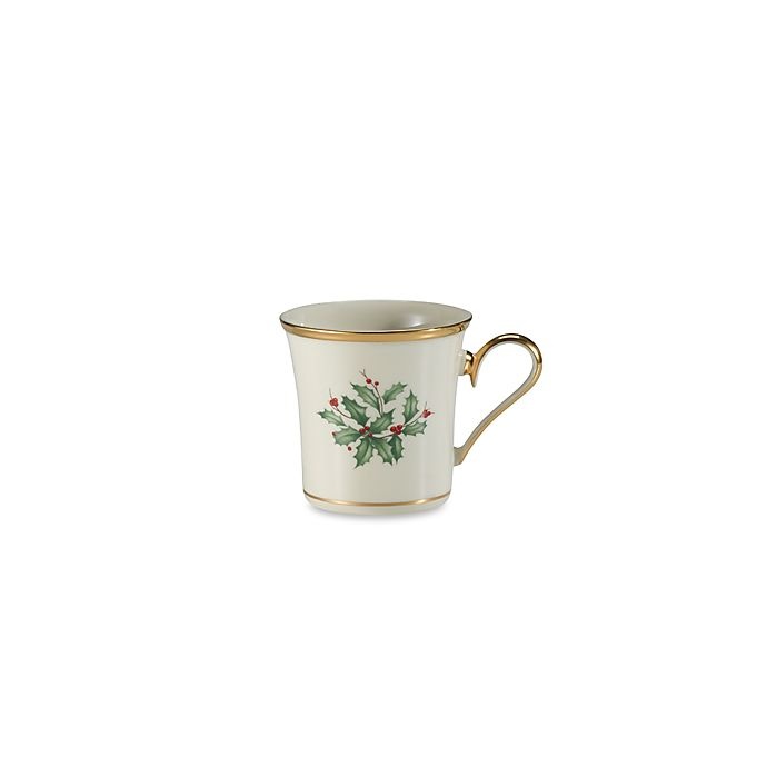 slide 1 of 1, Lenox Holiday Mug - White/Gold, 12 oz