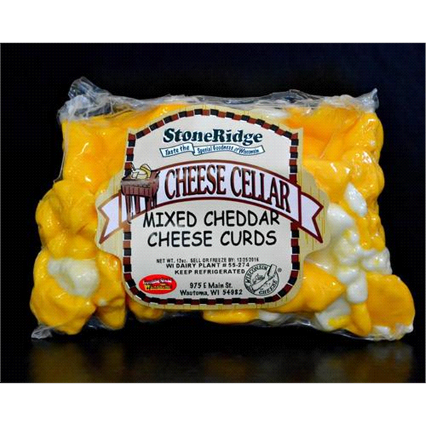 slide 1 of 1, Stoneridge Cheese Cellar Mixed Cheddar Cheese Curds, 12 oz