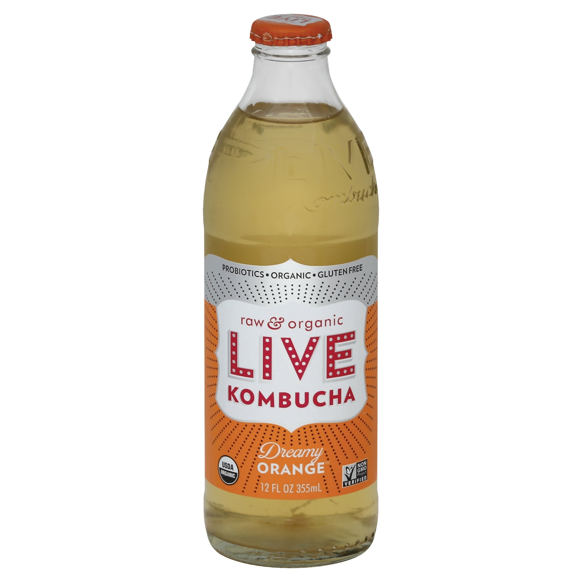 slide 1 of 1, Live Soda Kombucha Raw & Organic Dreamy Orange - 12 oz, 12 oz