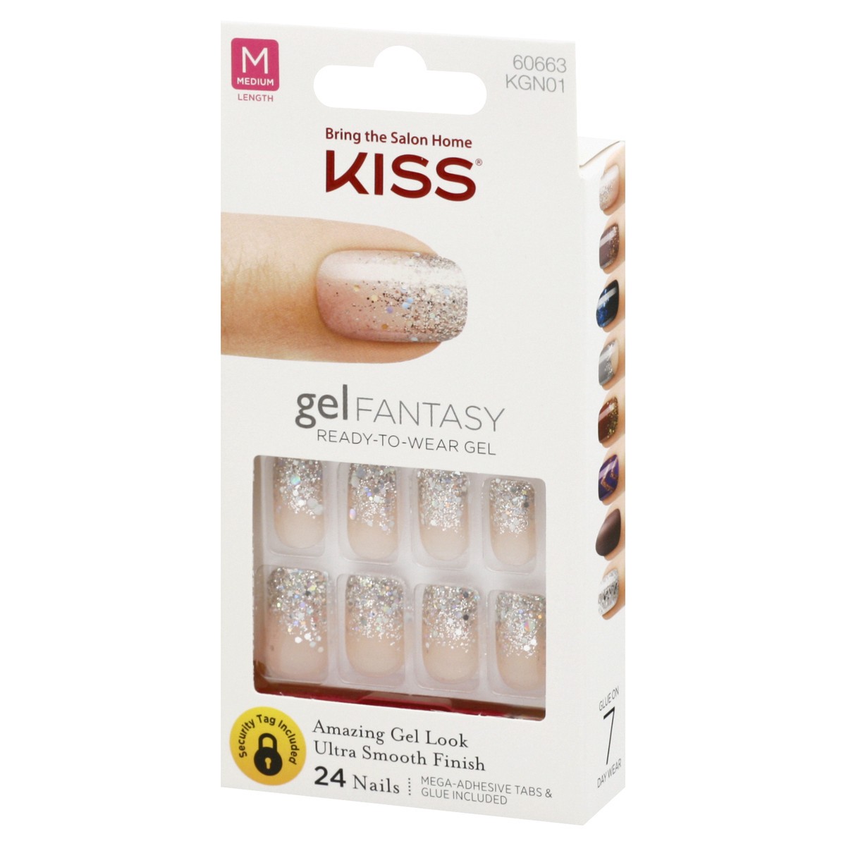 slide 5 of 9, Kiss Gel Fantasy Adhesive Silver Nail Kit, 1 ct