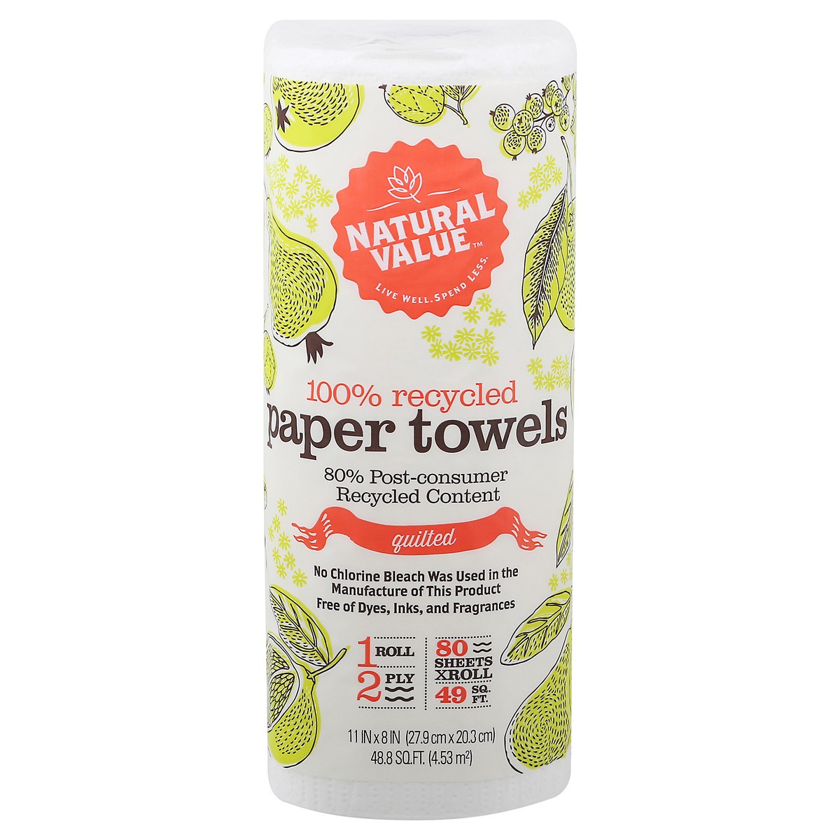 slide 8 of 12, Natural Value Paper Towels, 1 ct