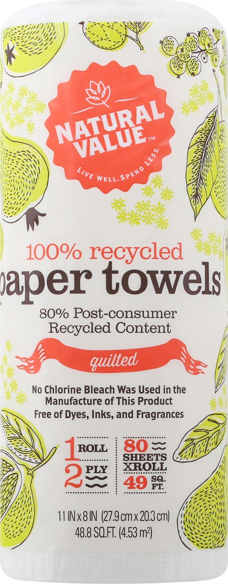 slide 3 of 12, Natural Value Paper Towels, 1 ct