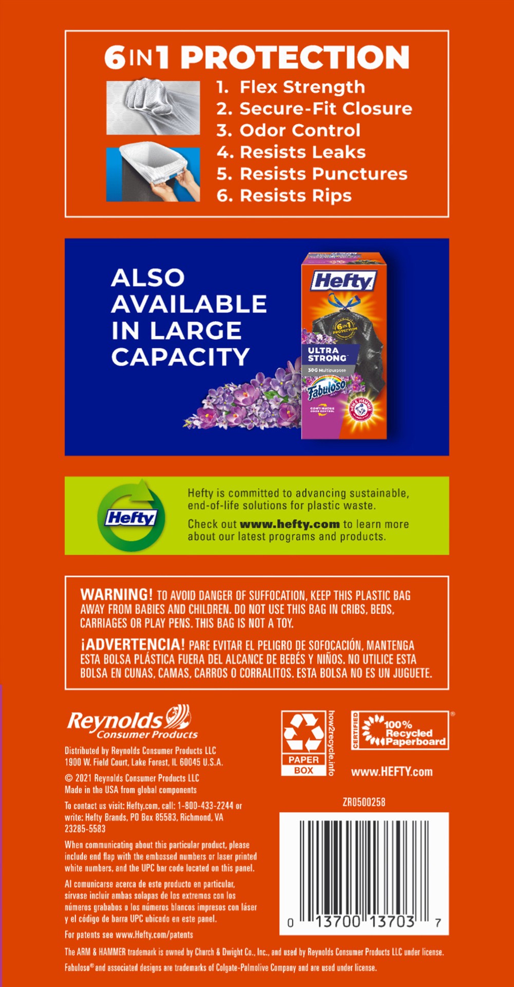 slide 4 of 10, Hefty Ultra Strong 13 Gallon Drawstring Fabuloso Scent Tall Kitchen Bags Super Mega Pack 110 ea, 110 ct