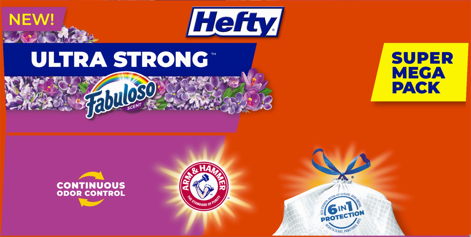 slide 7 of 10, Hefty Ultra Strong 13 Gallon Drawstring Fabuloso Scent Tall Kitchen Bags Super Mega Pack 110 ea, 110 ct