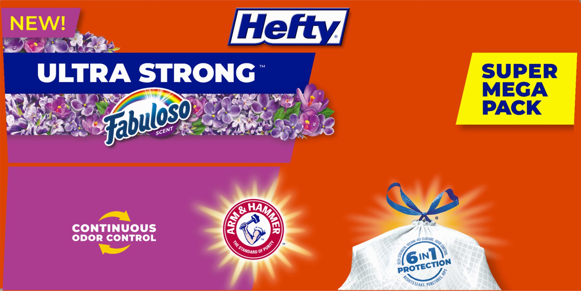 slide 6 of 10, Hefty Ultra Strong 13 Gallon Drawstring Fabuloso Scent Tall Kitchen Bags Super Mega Pack 110 ea, 110 ct