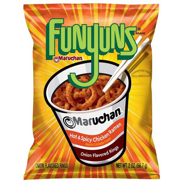 slide 1 of 1, Funyuns Hot & Spicy Chicken Ramen 2oz - 2 OZ, 2 oz