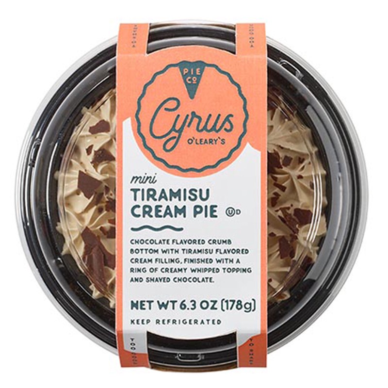 slide 1 of 1, Cyrus Oleary's Tiramisu Mini Cream Pie, 6.3 oz