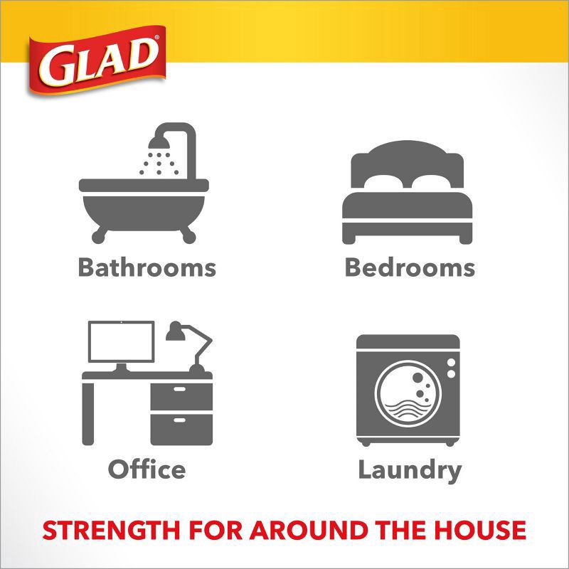 slide 8 of 20, Glad Small Quick Tie Trash Bags - Gain Original - 4gal/52ct, 2 ct; 26 ct