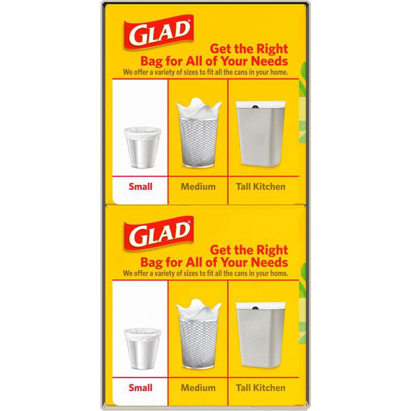 slide 16 of 20, Glad Small Quick Tie Trash Bags - Gain Original - 4gal/52ct, 2 ct; 26 ct