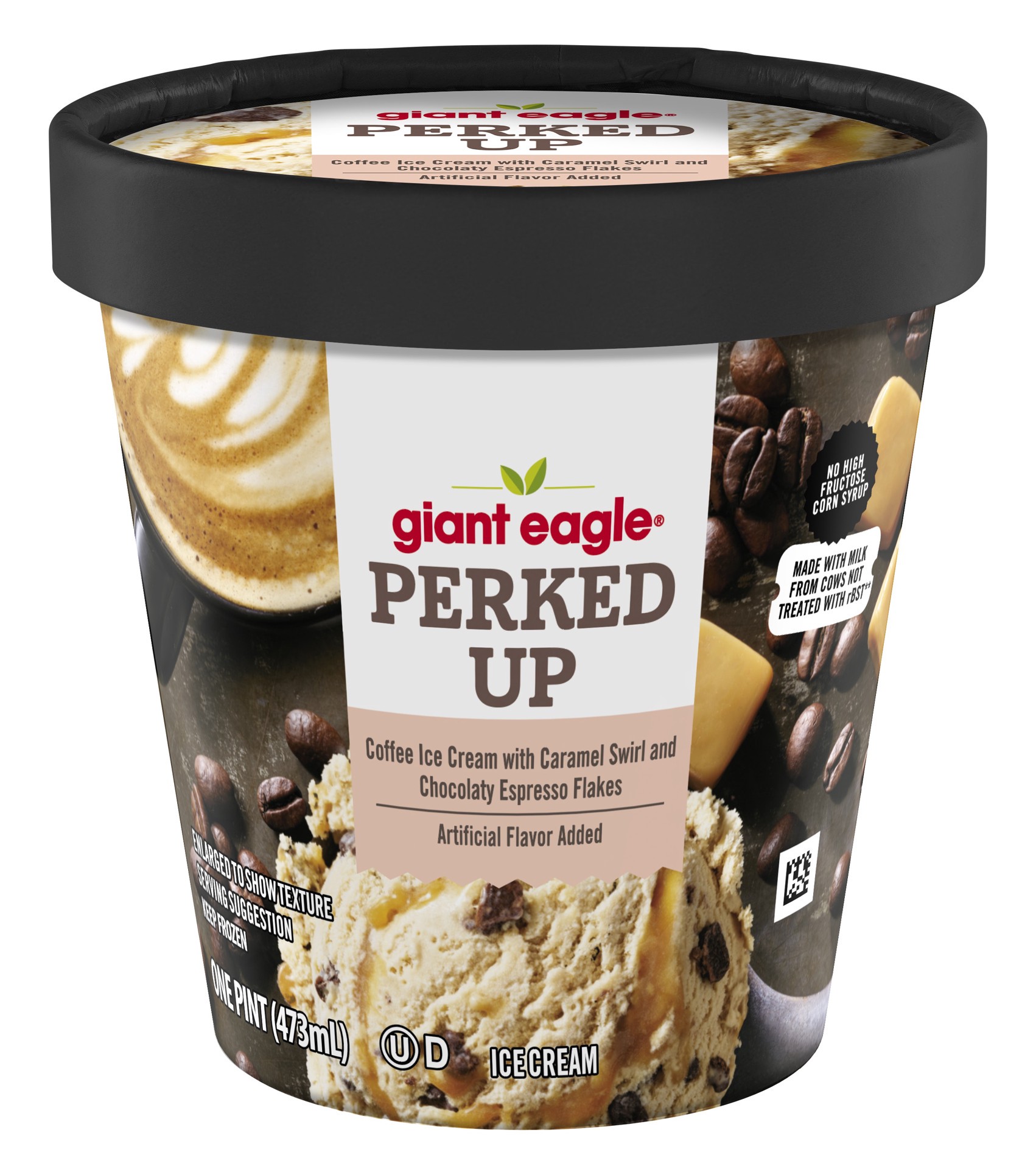 slide 1 of 1, Giant Eagle Perked Up Ice Cream Pint, 16 oz