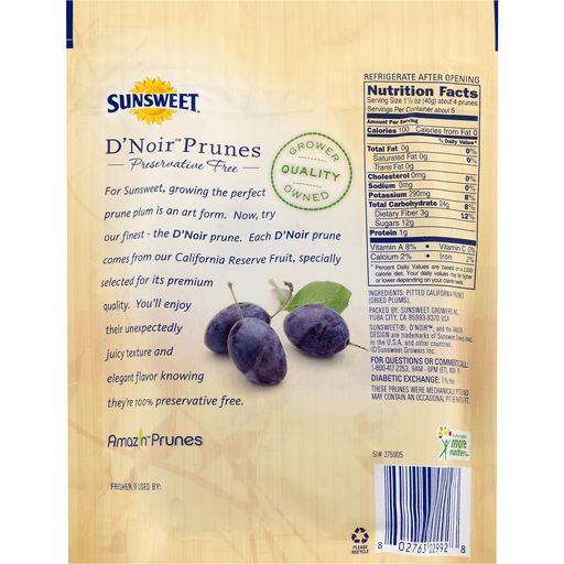 slide 2 of 2, Sunsweet D'Noir Prunes, 8 oz