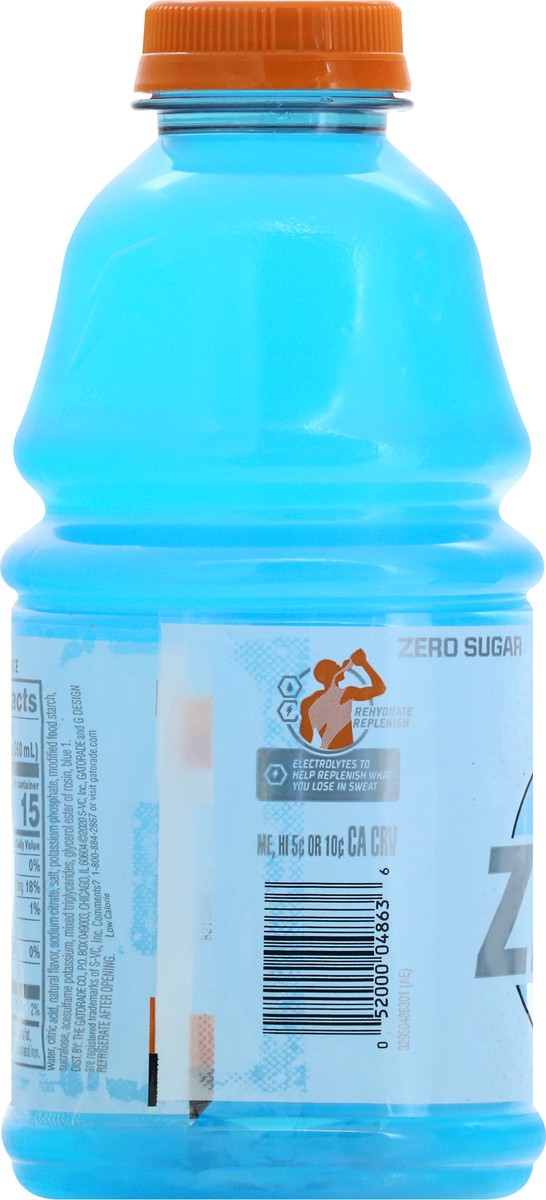 slide 11 of 12, Gatorade Zero Zero Sugar Cool Blue Thirst Quencher 32 fl oz, 32 fl oz