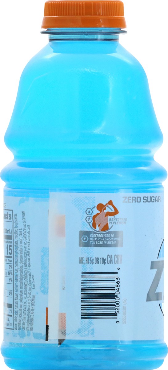 slide 12 of 12, Gatorade Zero Zero Sugar Cool Blue Thirst Quencher - 32 fl oz, 32 fl oz