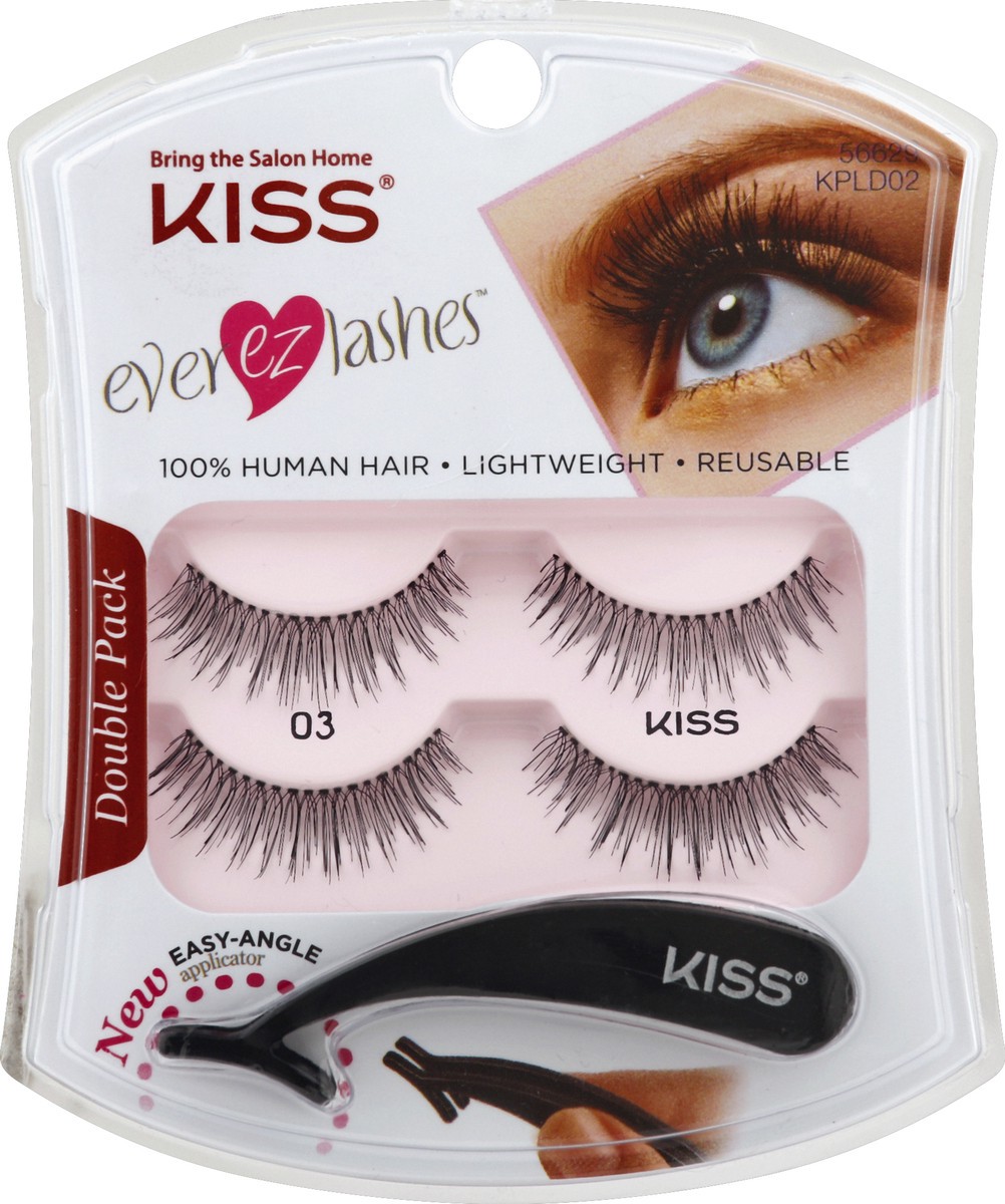 slide 5 of 6, Kiss Ever Ez Lashes, 2 ct