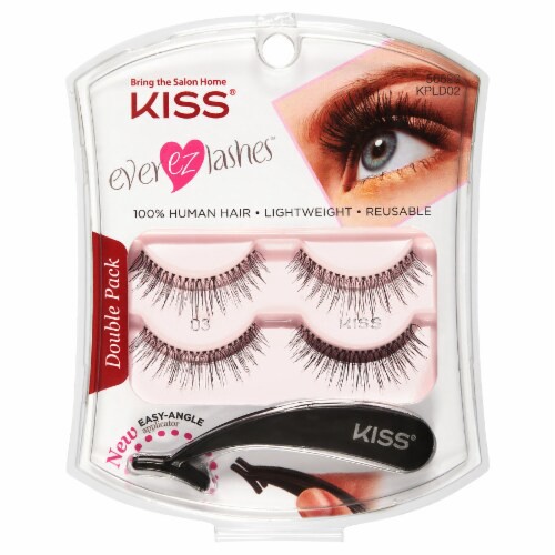 slide 1 of 6, Kiss Ever Ez Lashes, 2 ct