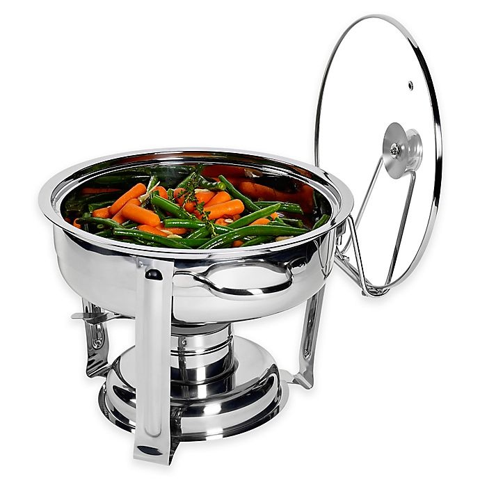 slide 1 of 2, Denmark 4 qt. Stainless Steel Chafing Dish, 7 ct