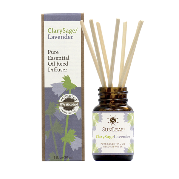 slide 1 of 1, SunLeaf Naturals Sunleaf Clarysage & Lavender Essential Oil Reed Mini Diffuser, 1 ct