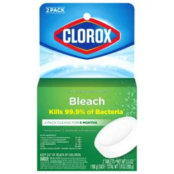 Clorox Ultra Clean Toilet Tablets Bleach – 2 Count, 3.5 Ounces Each (Package May Vary)
