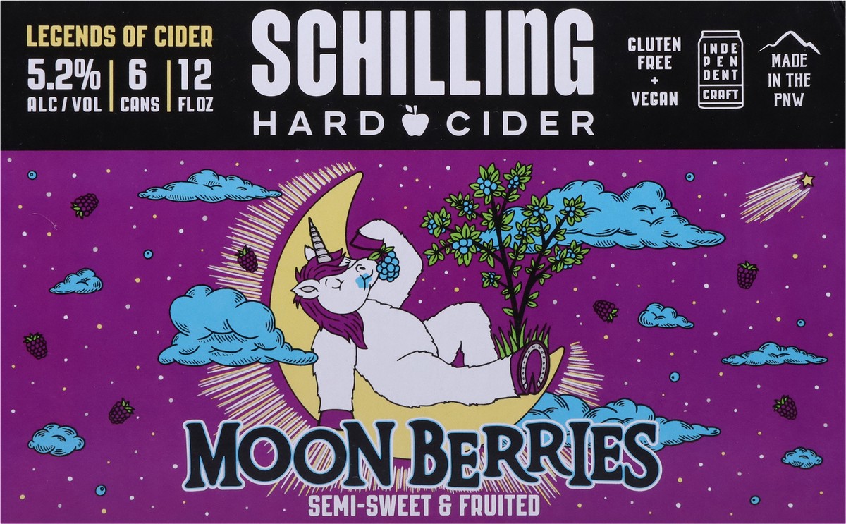 slide 9 of 13, Schilling Moon Berries Hard Cider 6 - 12 fl oz Cans, 6 ct