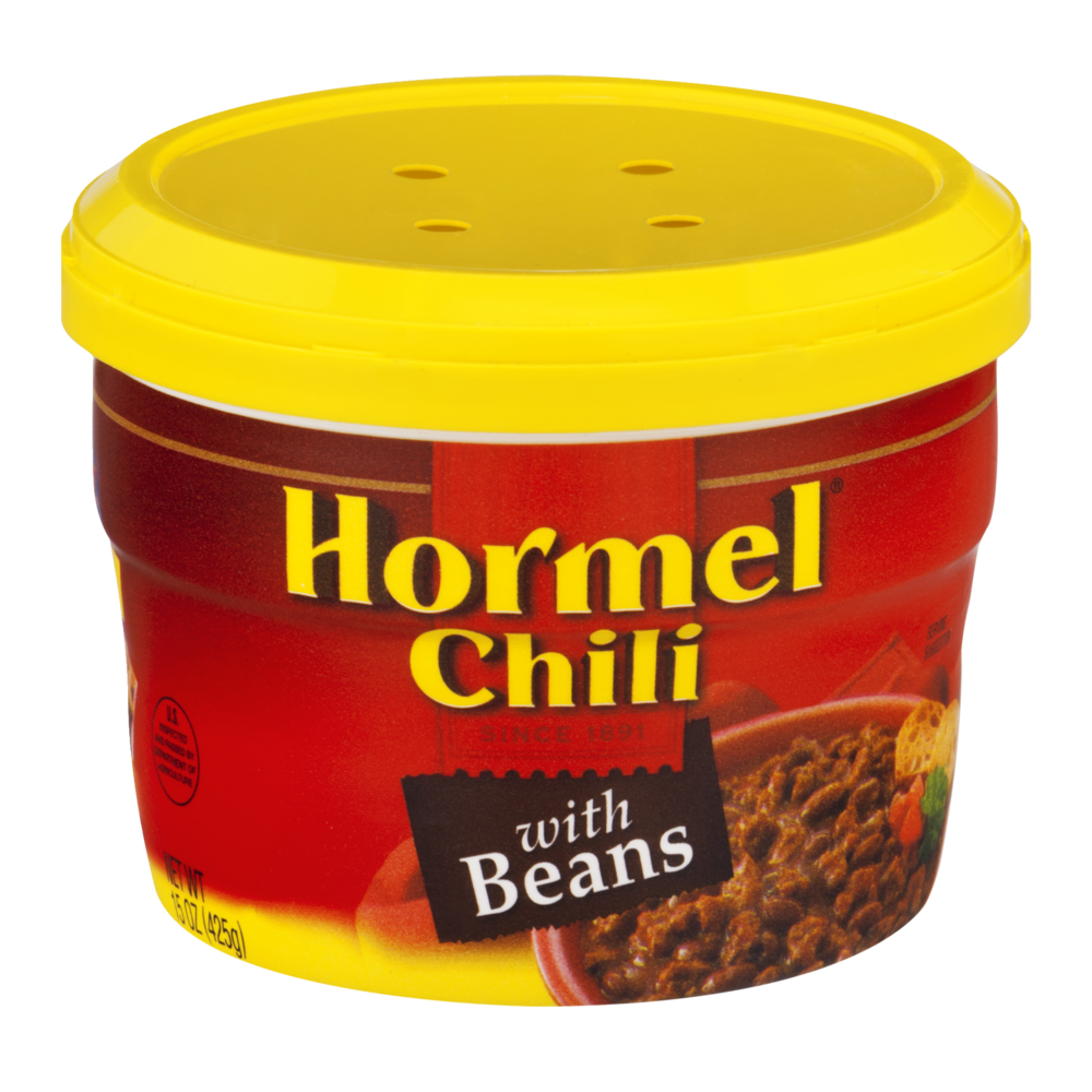 slide 1 of 1, Hormel Micro Cup Chili with Beans, 15 oz