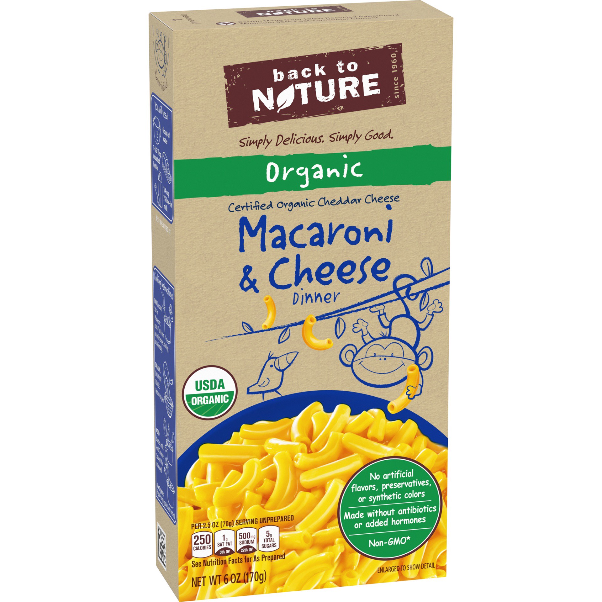 slide 7 of 11, Back to Nature Organic Macaroni & Cheese Dinner, 6 oz