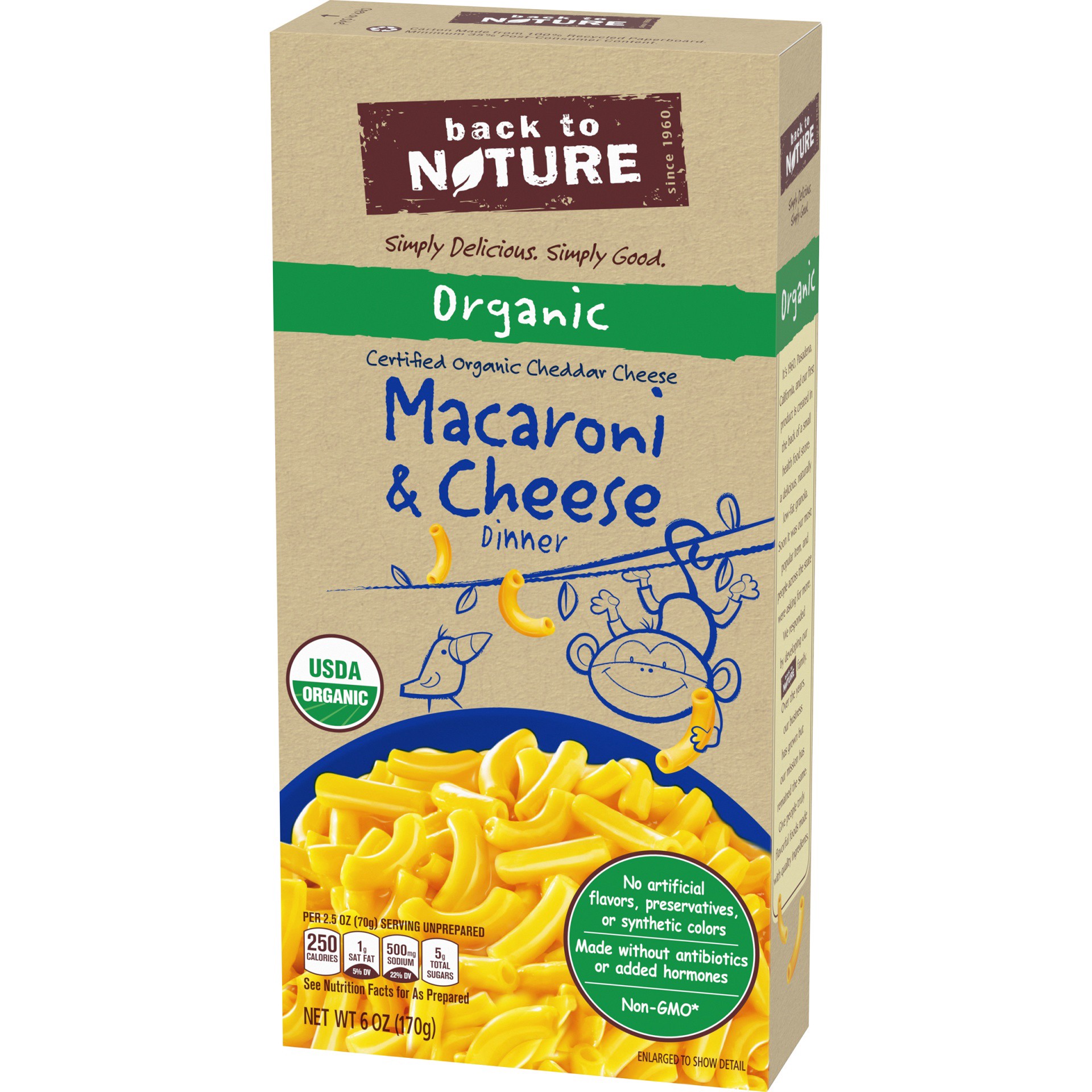 slide 8 of 11, Back to Nature Organic Macaroni & Cheese Dinner, 6 oz