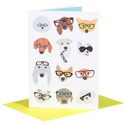 Papyrus Dogs with Glasses Thinking of You Card - Each