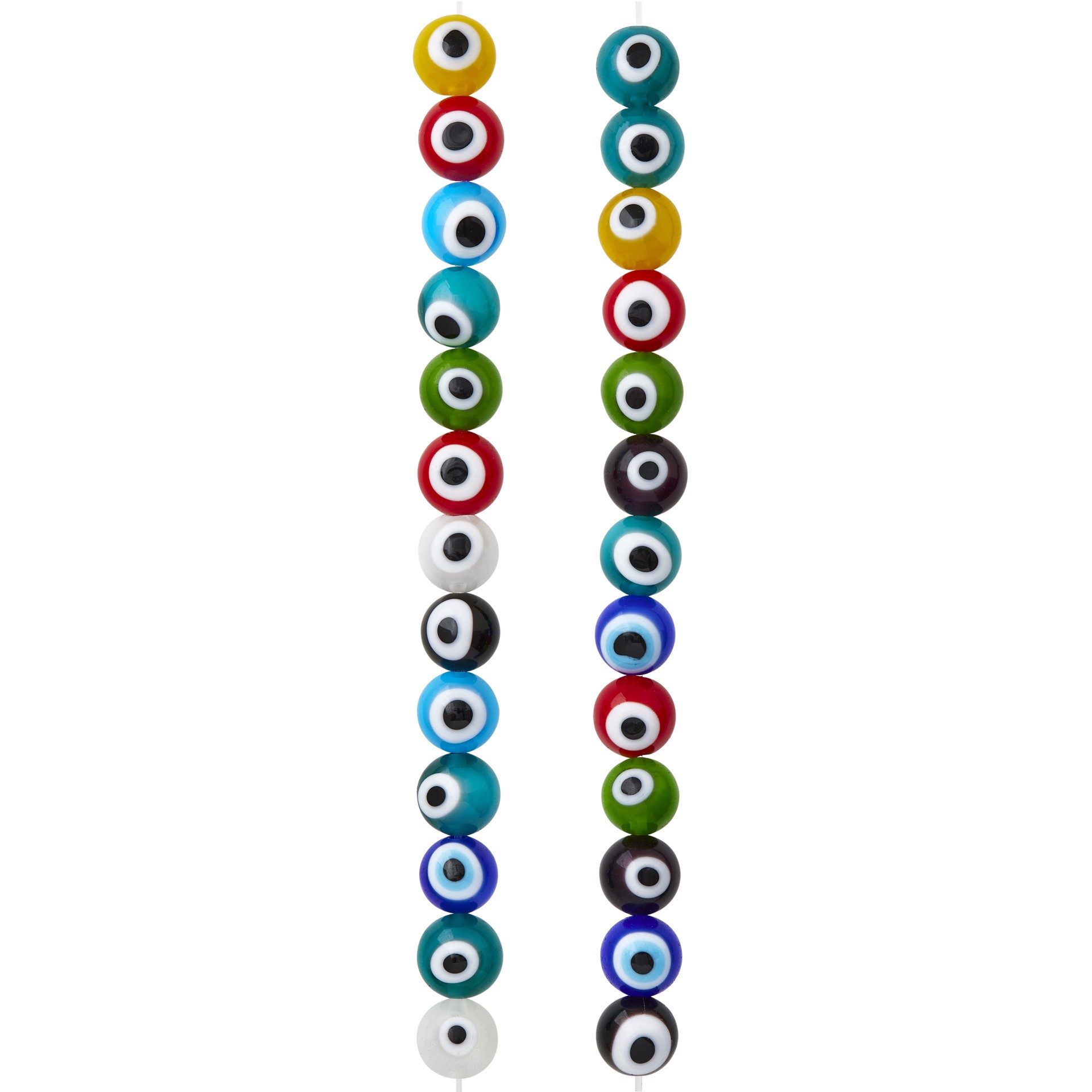 slide 3 of 3, Multicolor Glass Eye Beads, 10mm By Bead Landing, 10mm