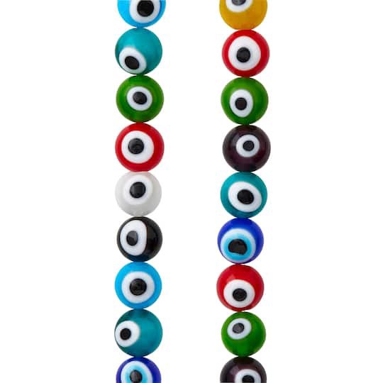 slide 1 of 3, Multicolor Glass Eye Beads, 10mm By Bead Landing, 10mm