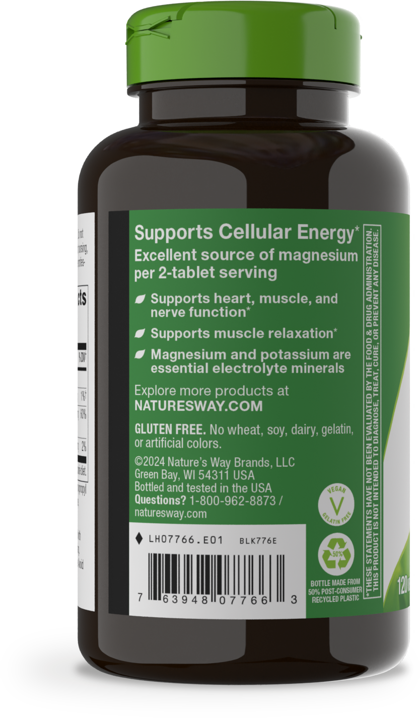 slide 3 of 4, Nature's Way Krebs Magnesium Potassium Complex, 120 ct