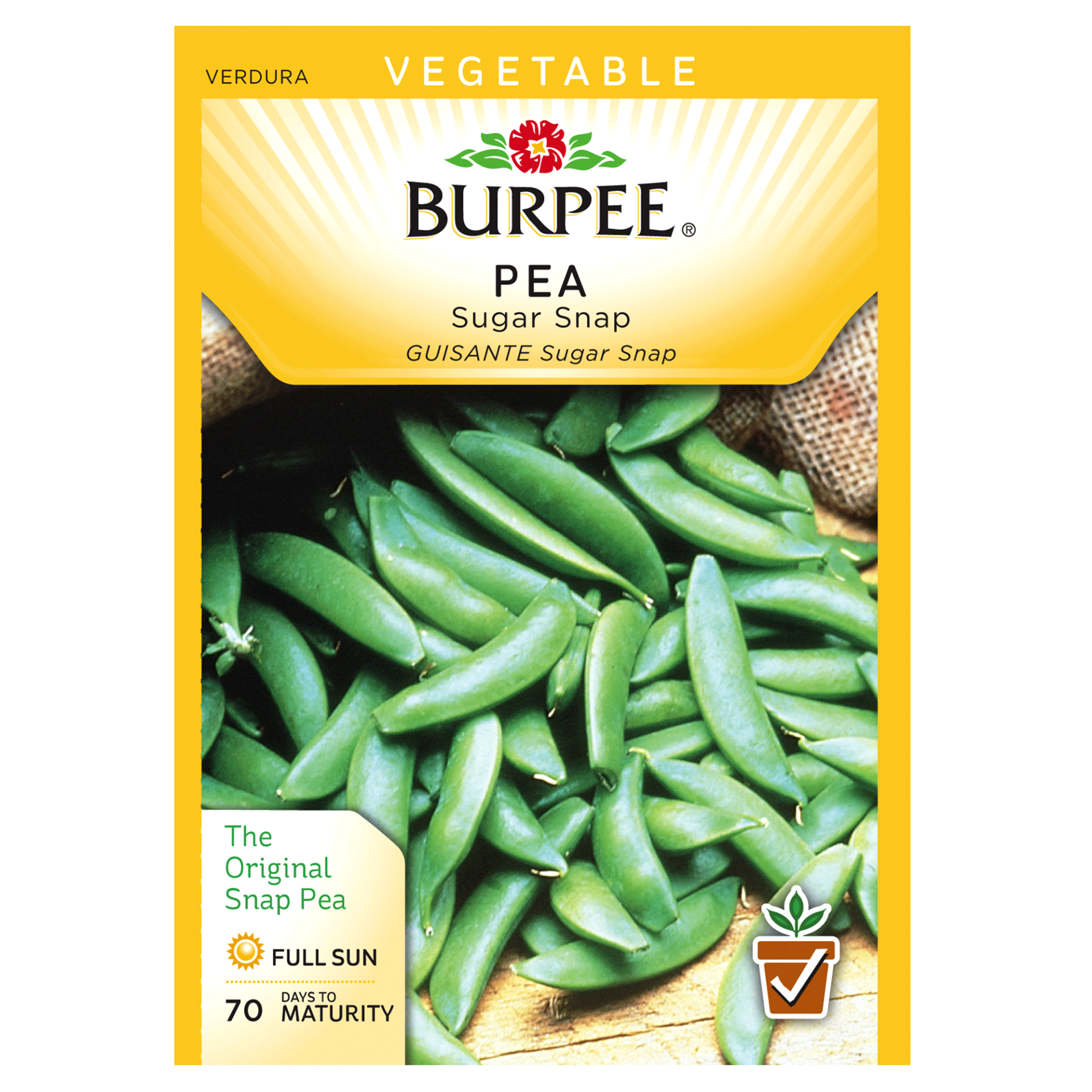 slide 1 of 1, Burpee Sugar Snap Pea Seeds, 1 ct