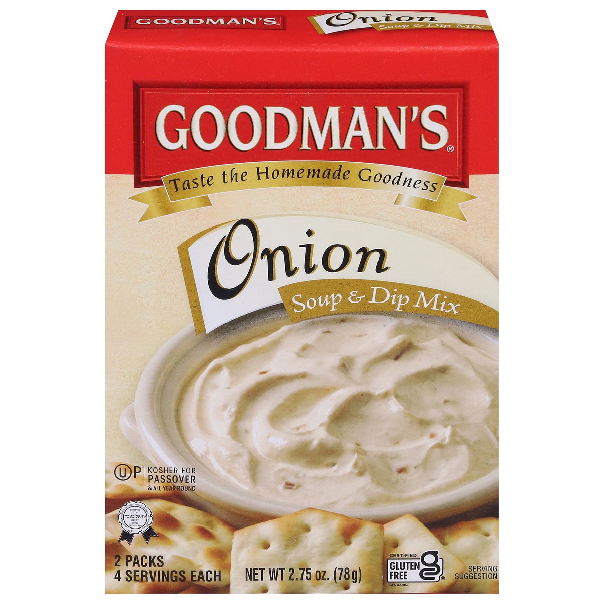 slide 1 of 9, Goodman's Onion Soup & Dip Mix 2 ea, 2 ct