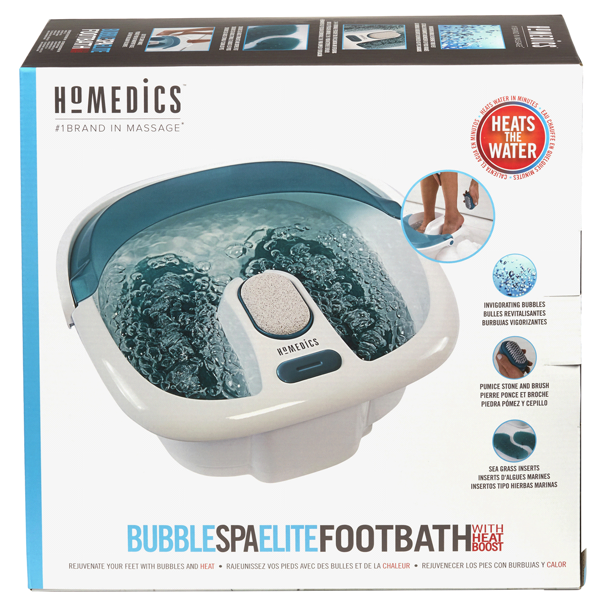 slide 1 of 1, HoMedics Bubble Spa Elite Footbath With Heat Boost, 1 ct