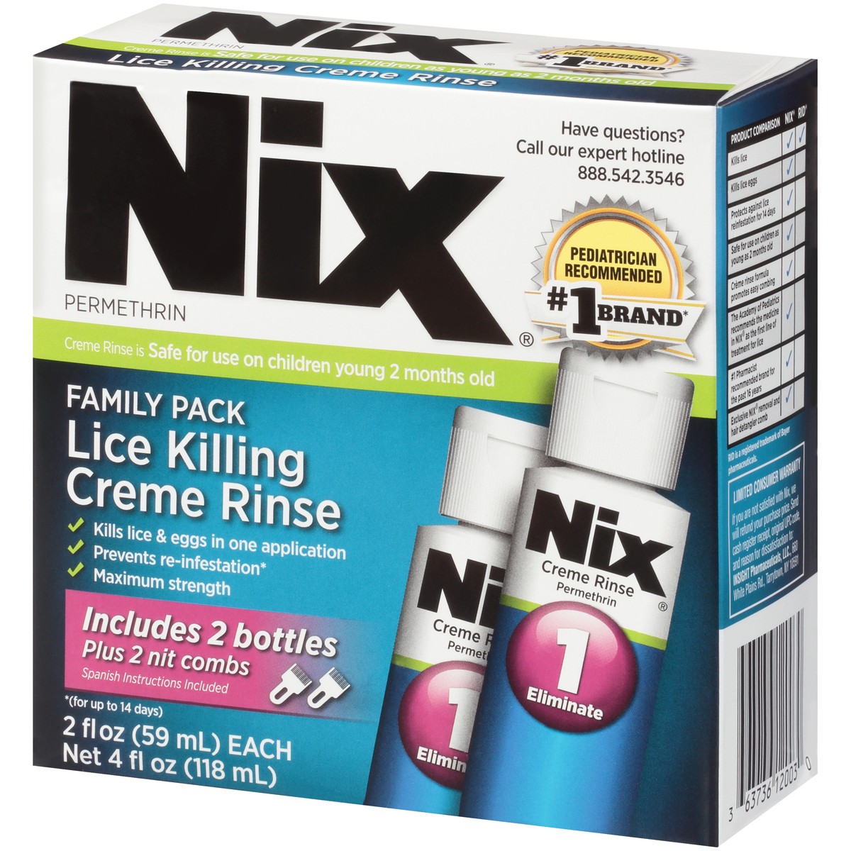 slide 2 of 10, Nix Lice Cream Rinse, 4 fl oz