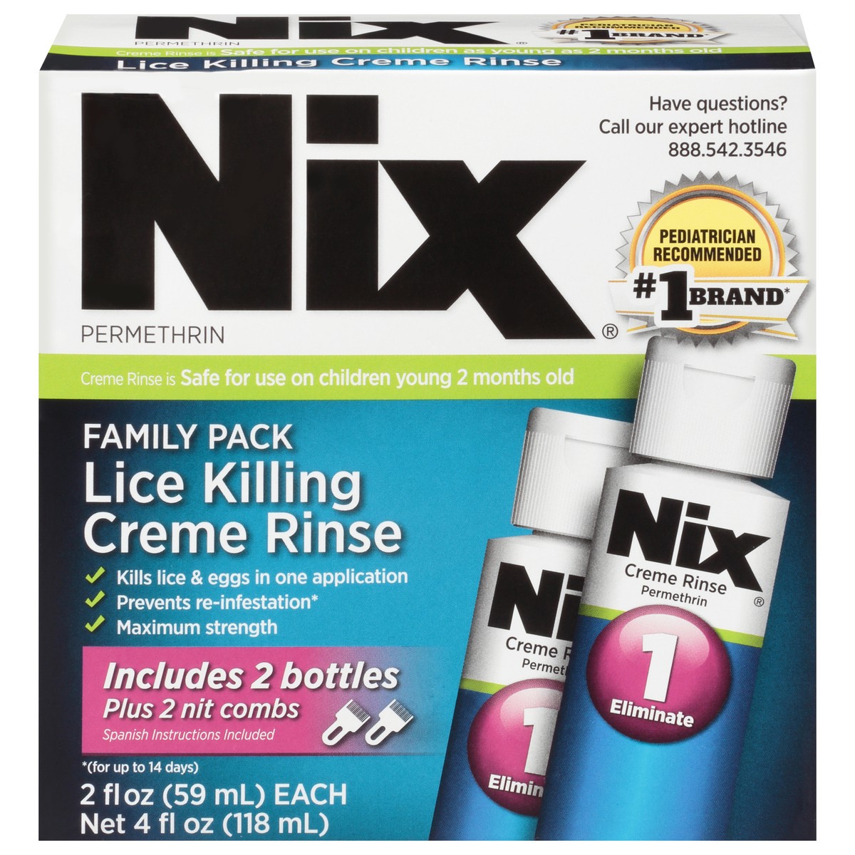 slide 4 of 10, Nix Lice Cream Rinse, 4 fl oz