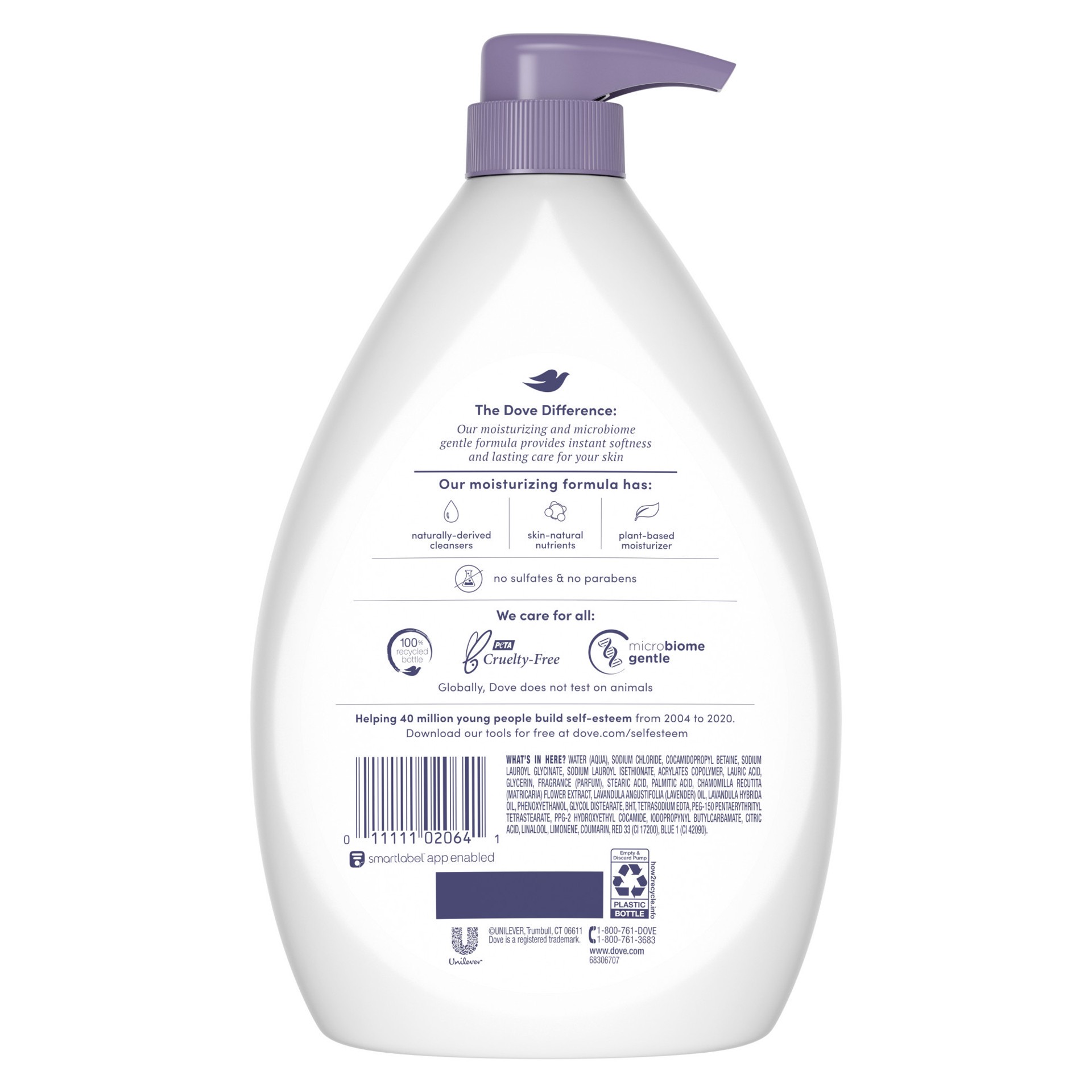 slide 5 of 5, Dove Body Wash With Pump Relax Lavender Oil & Chamomile 30.6 oz, 30.6 fl oz