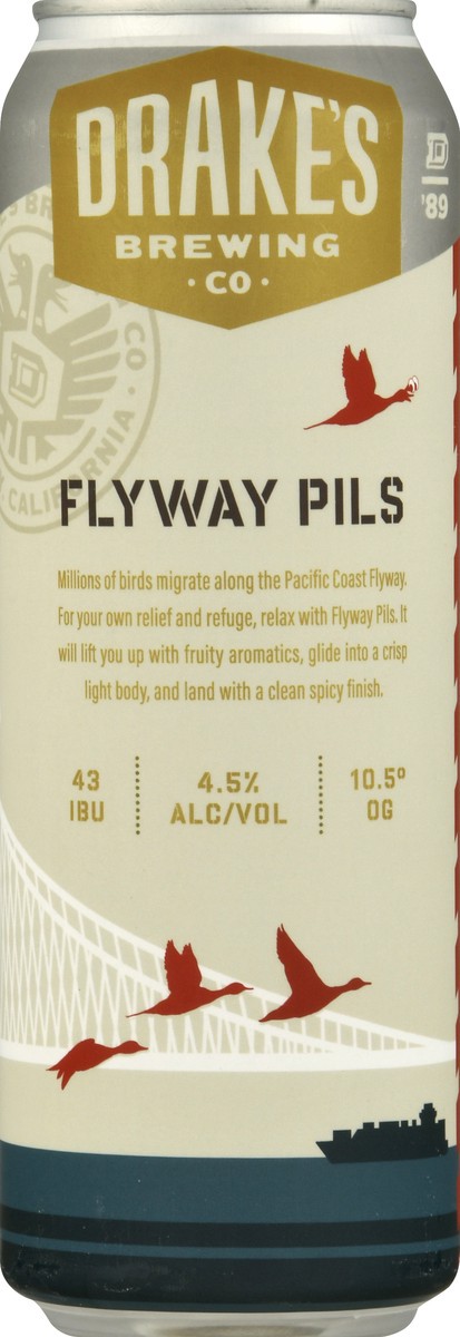 slide 6 of 9, Drake's Flyway Pils Pilsner Beer 1 pt, 1 pint