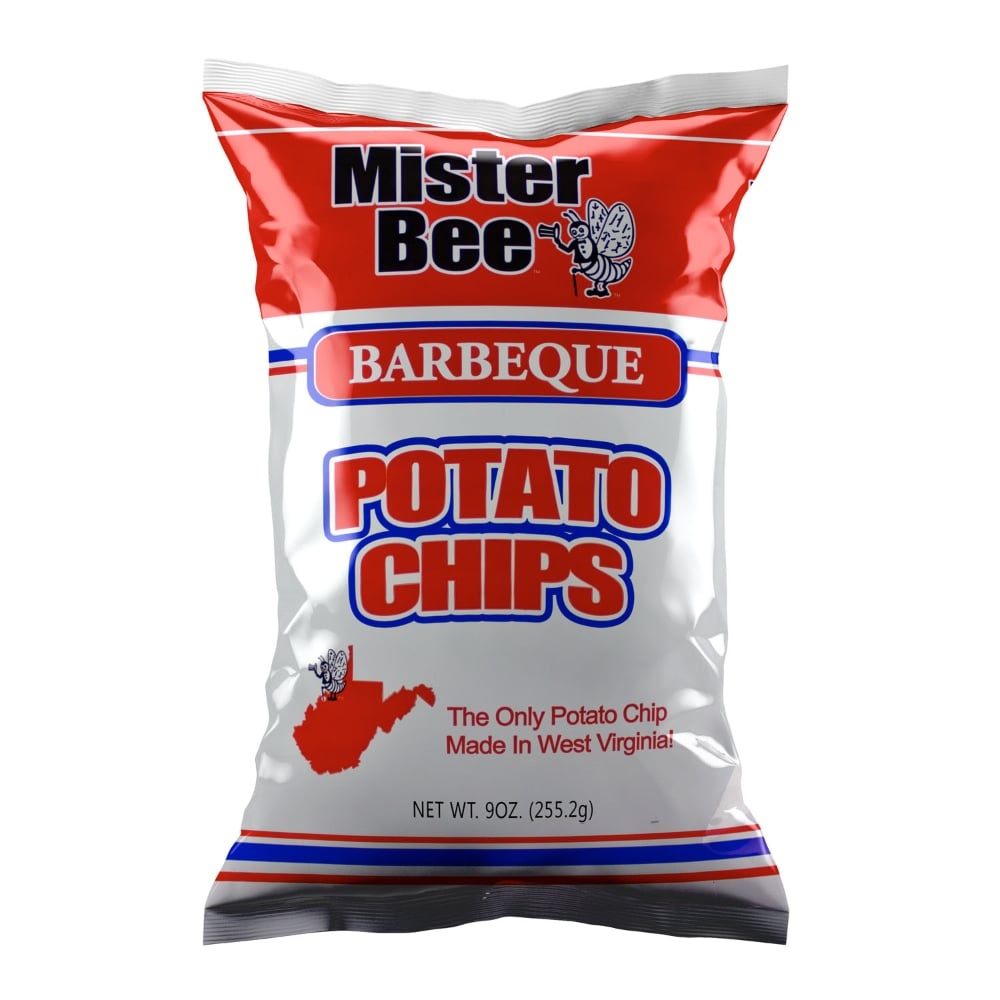 slide 1 of 1, Mister Bee BBQ Potato Chips, 9 oz