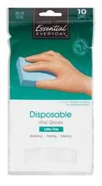 slide 1 of 1, Essential Everyday Disposable Vinly Latx Free Glove, 10 ct