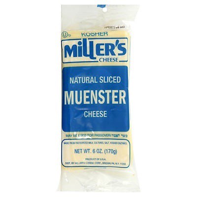 slide 1 of 1, Miller's Natural Sliced Muenster Cheese, 