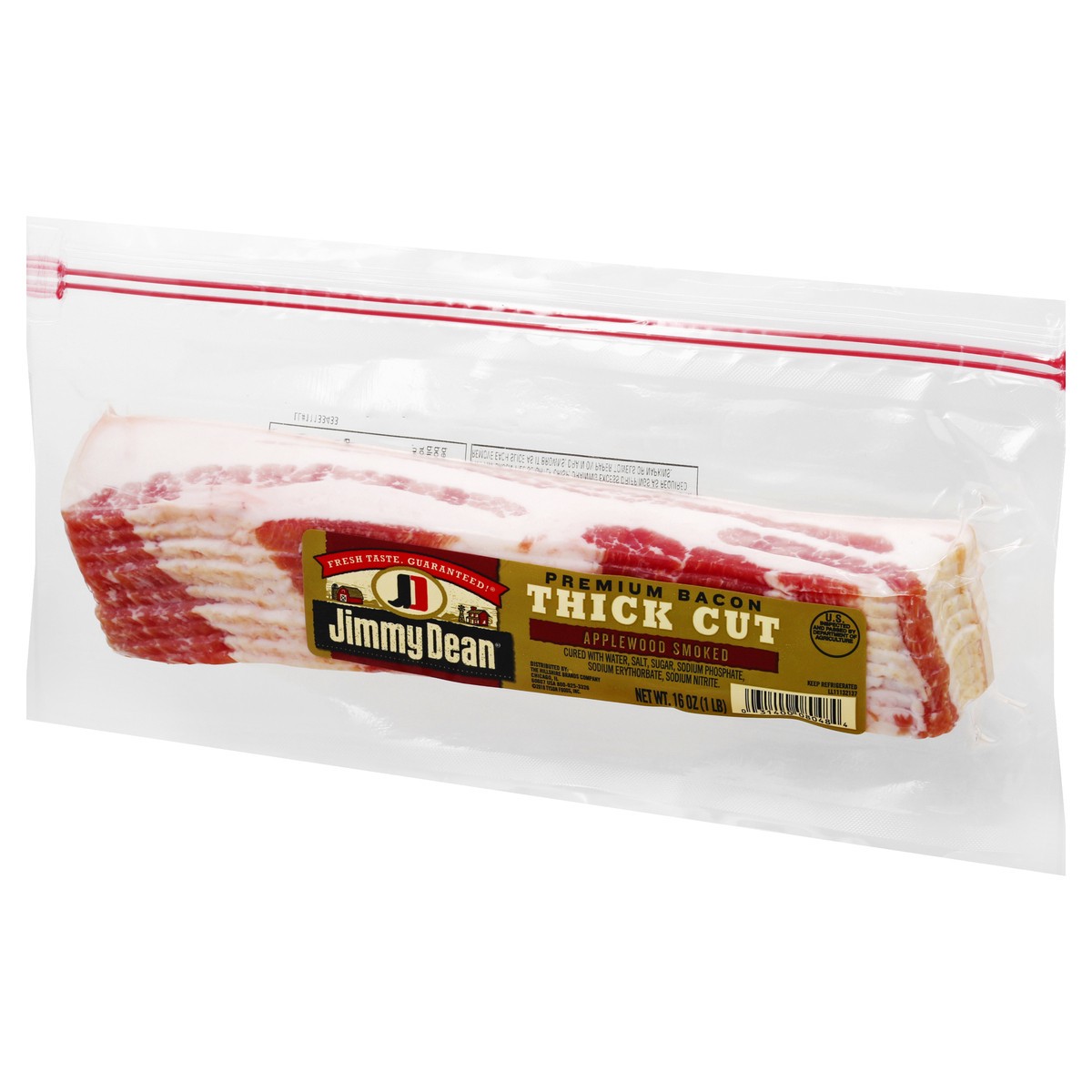 slide 4 of 10, Jimmy Dean Premium Applewood Smoked Thick Cut Bacon, 16 oz, 453.59 g