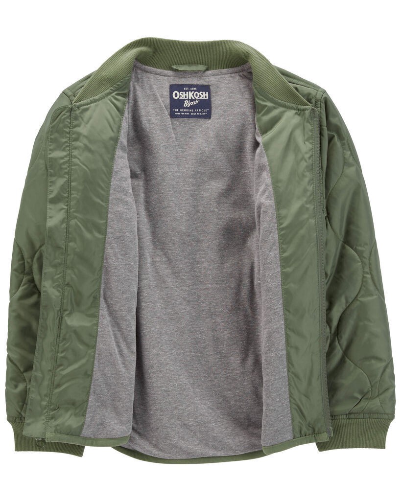 slide 3 of 3, Oshkosh Kid Quilted Puffer Jacket Olive 6, 1 ct