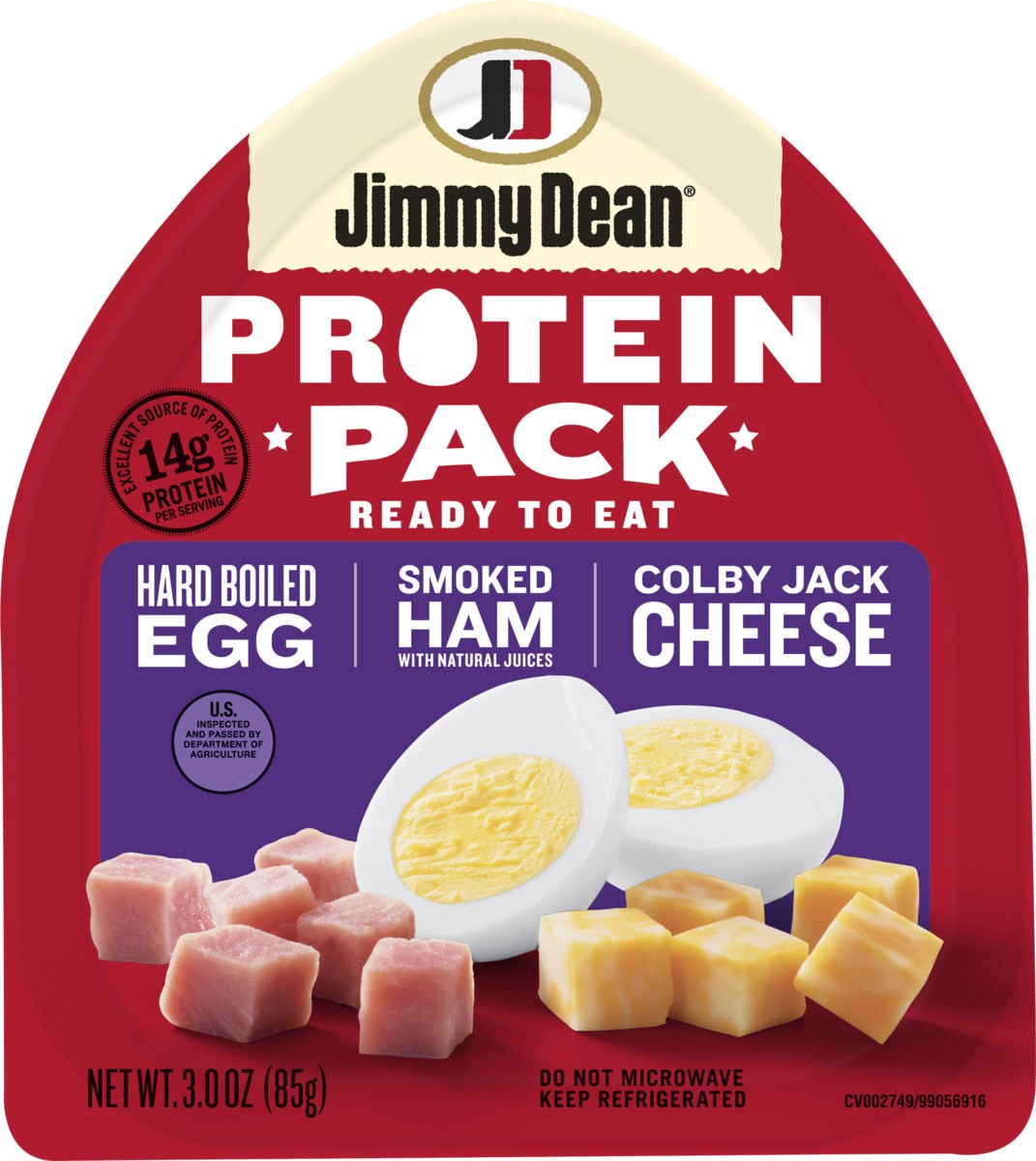 slide 4 of 5, Jimmy Dean Protein Pack Smoked Ham, 3 oz