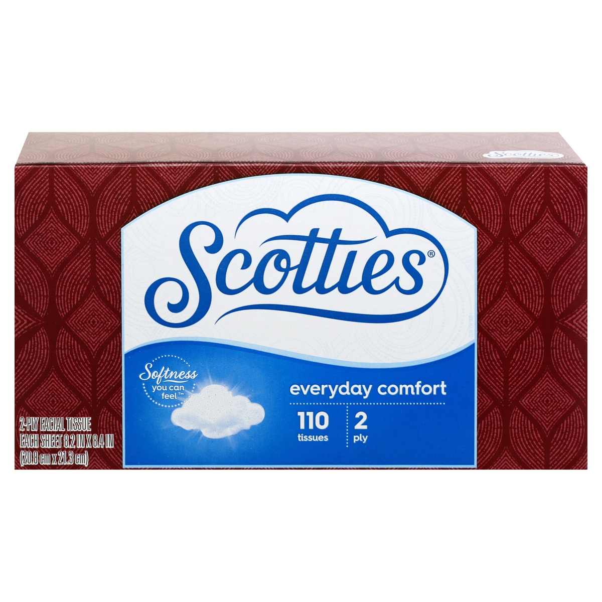 slide 1 of 1, Scotties Everyday Comfort 2-Ply Facial Tissue 110 ea, 110 ct